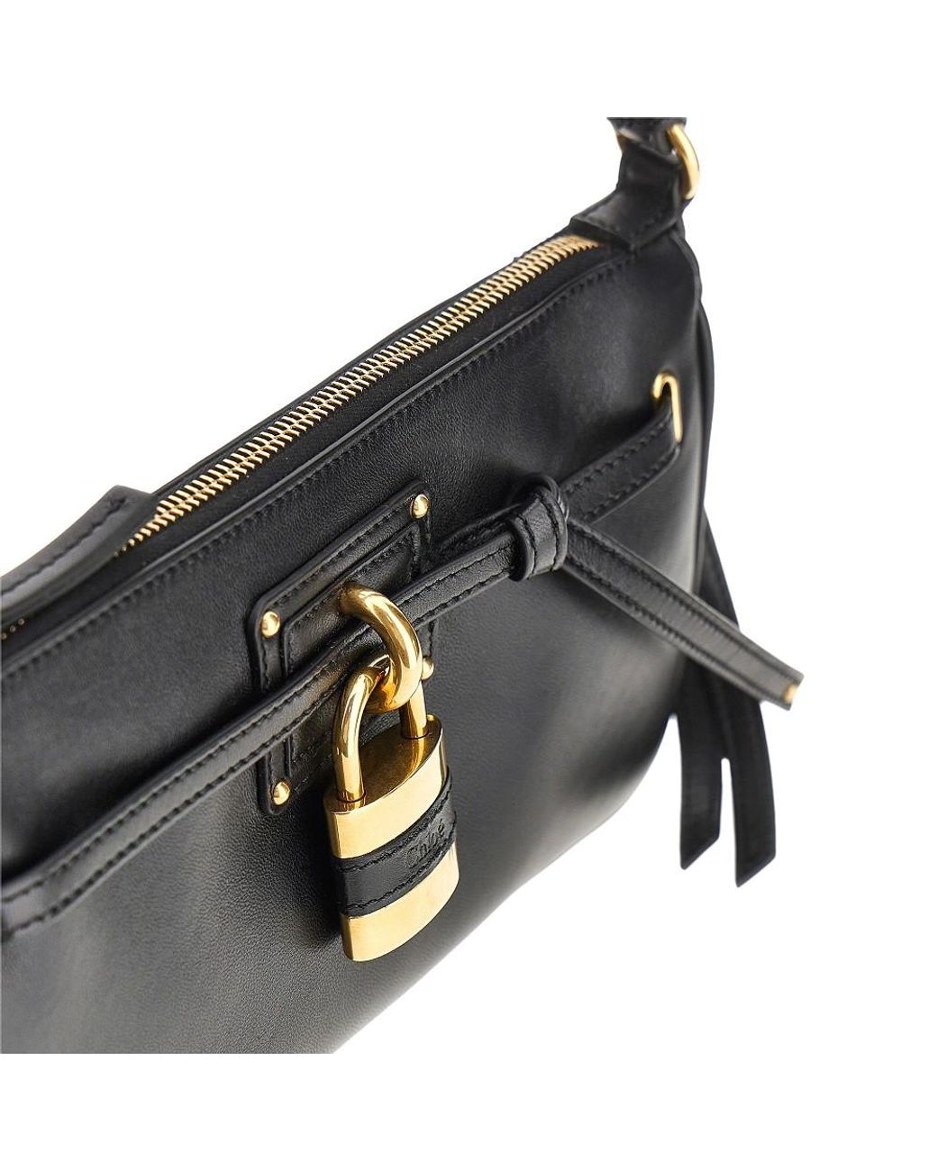 Chloé Black Mini Paddington Sling Leather Pouch