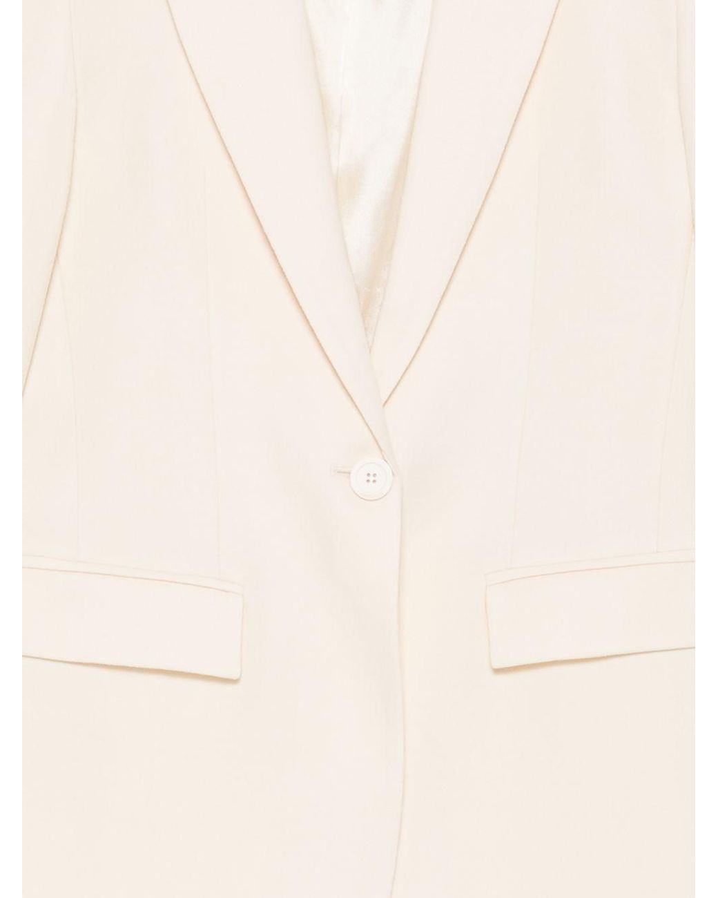 Semicouture White Ebony Wool Jacket