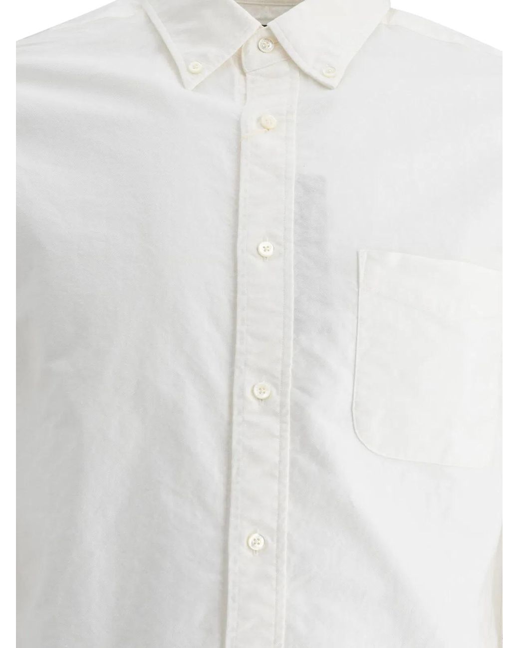 Beams Plus White "Bd Oxford" Shirt for men