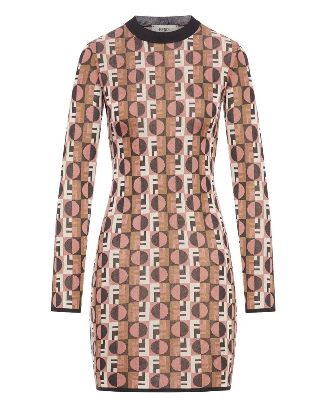 Fendi Pink Optical Mini Dress