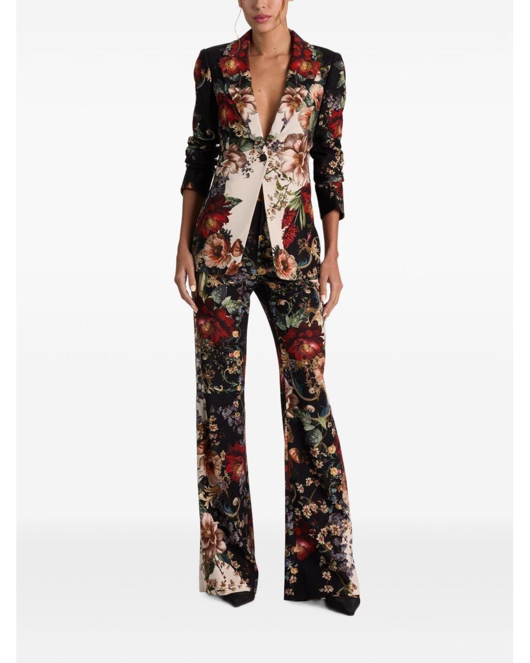 Alice + Olivia Black Breann Single-Breasted Blazer Jacket