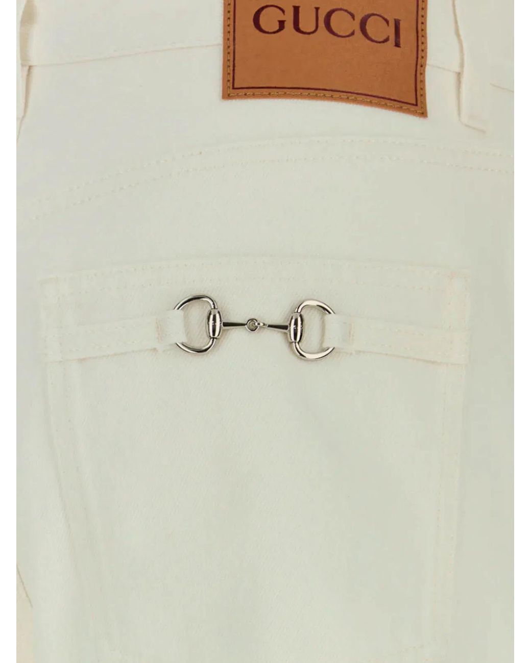 Gucci White Loose Fit Pants for men