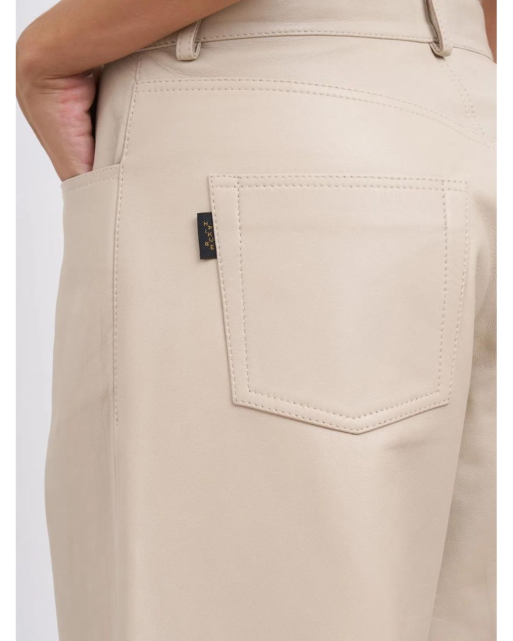 Haikure Natural Bethany Leather Trousers