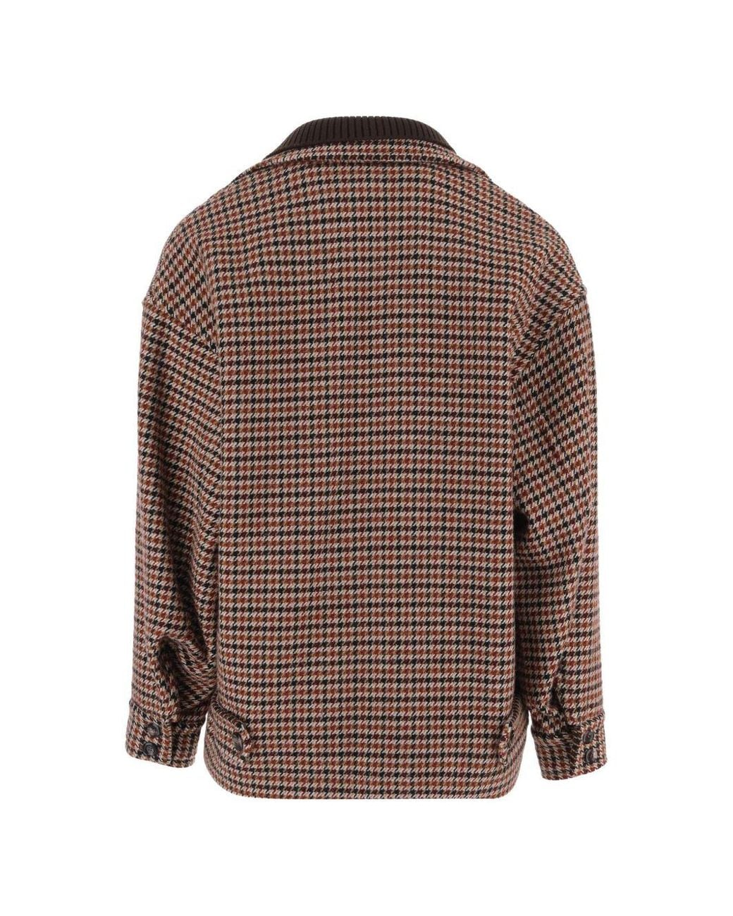 Emporio Armani Brown Wool Caban Coat for men