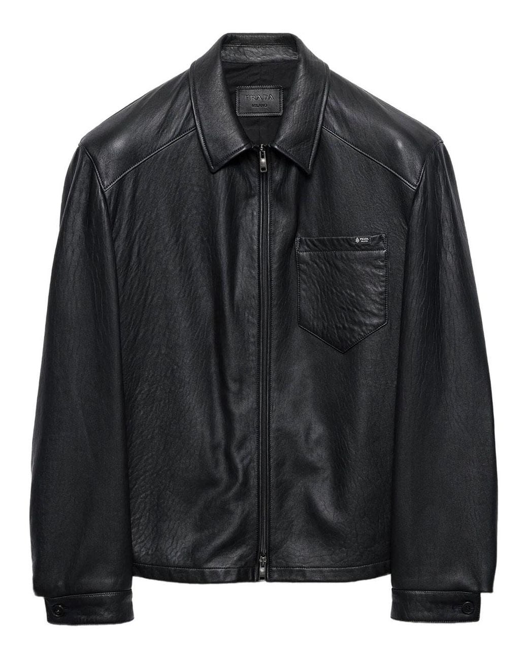 Prada Black Nappa Leather Jacket for men