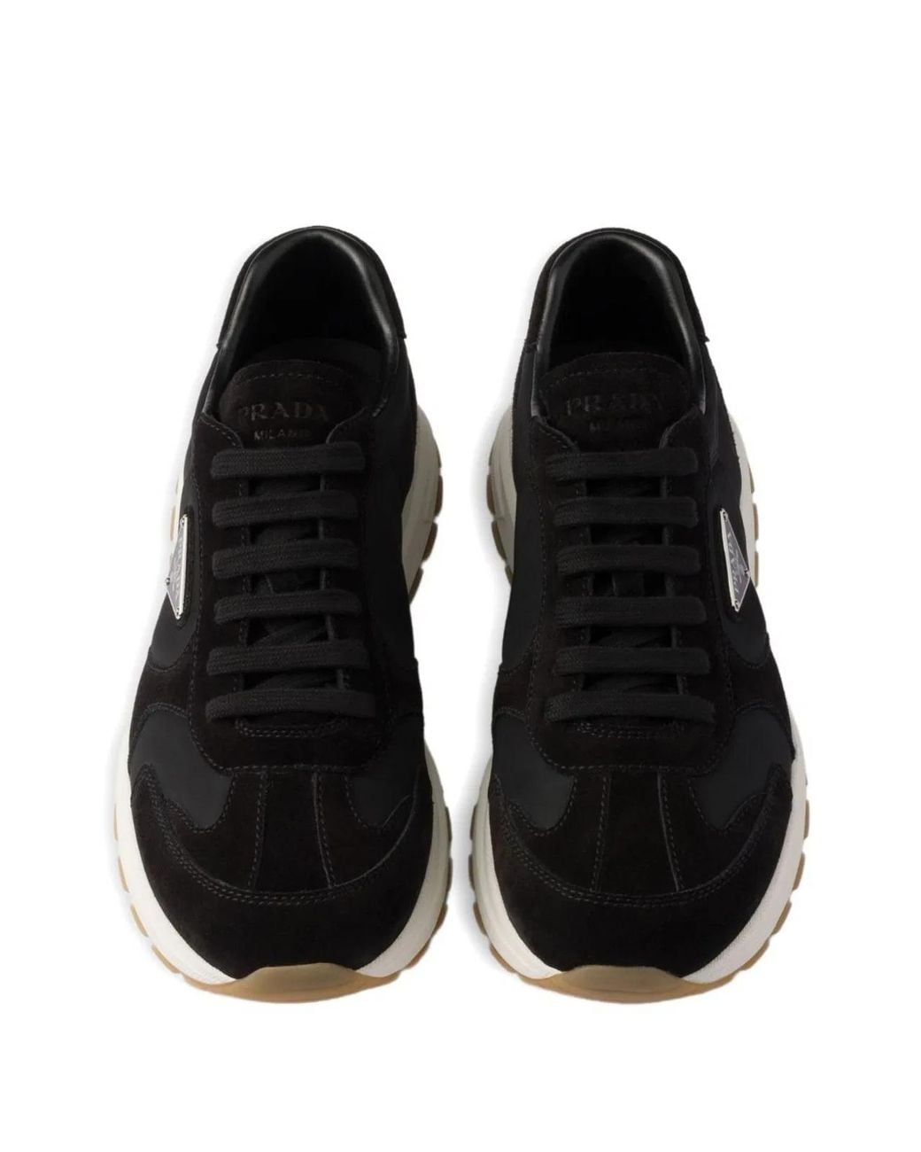 Prada Black Re-Nylon And Suede Prax 2.0 Sneakers for men