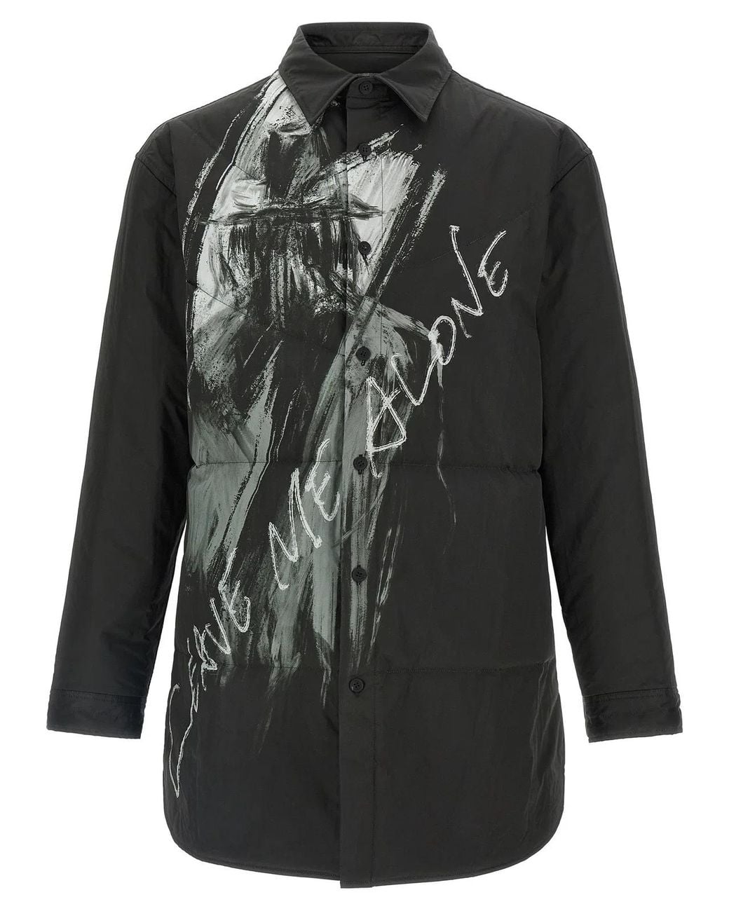 Yohji Yamamoto Black Padded Overshirt for men