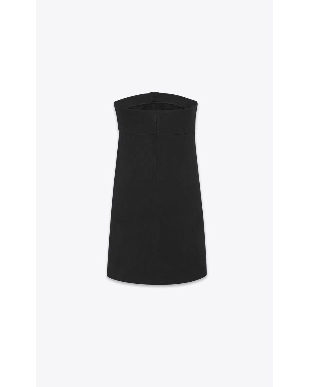 Saint Laurent Black Satin Bustier Dress For