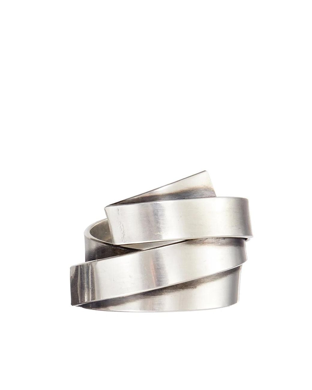Werkstatt:münchen White Double Folded Ring for men