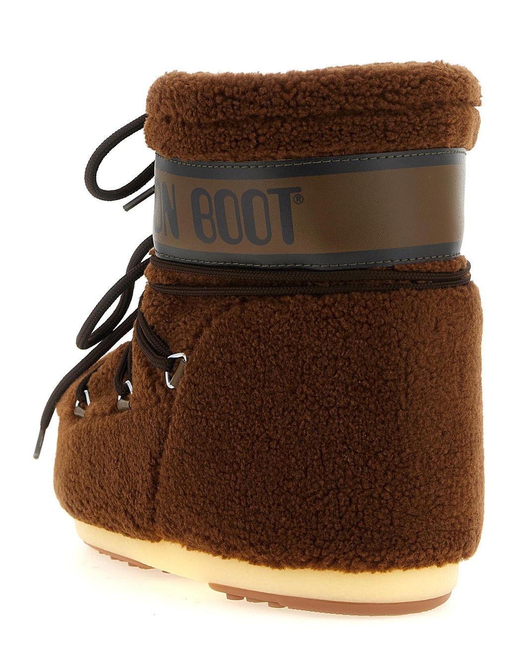 Moon Boot Brown Icon Low Fleece Ankle Boots