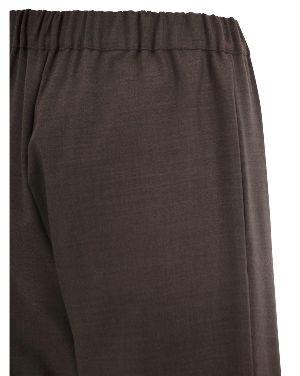 Antonelli Gray Wide-Leg Wool-Blend Trousers