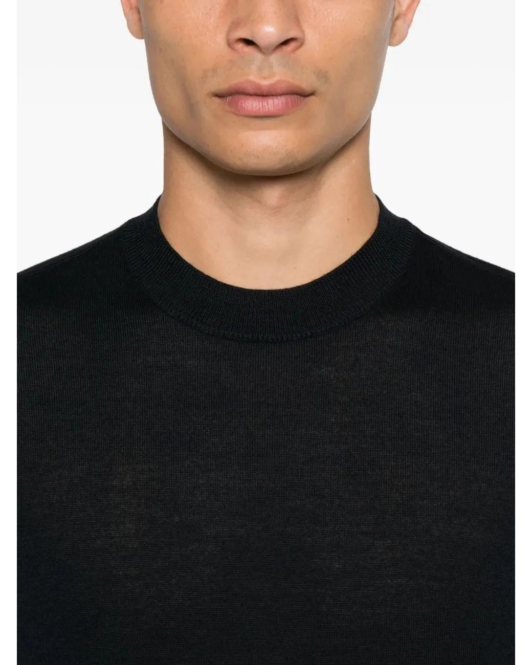 Emporio Armani Blue Wool Blend Pullover for men