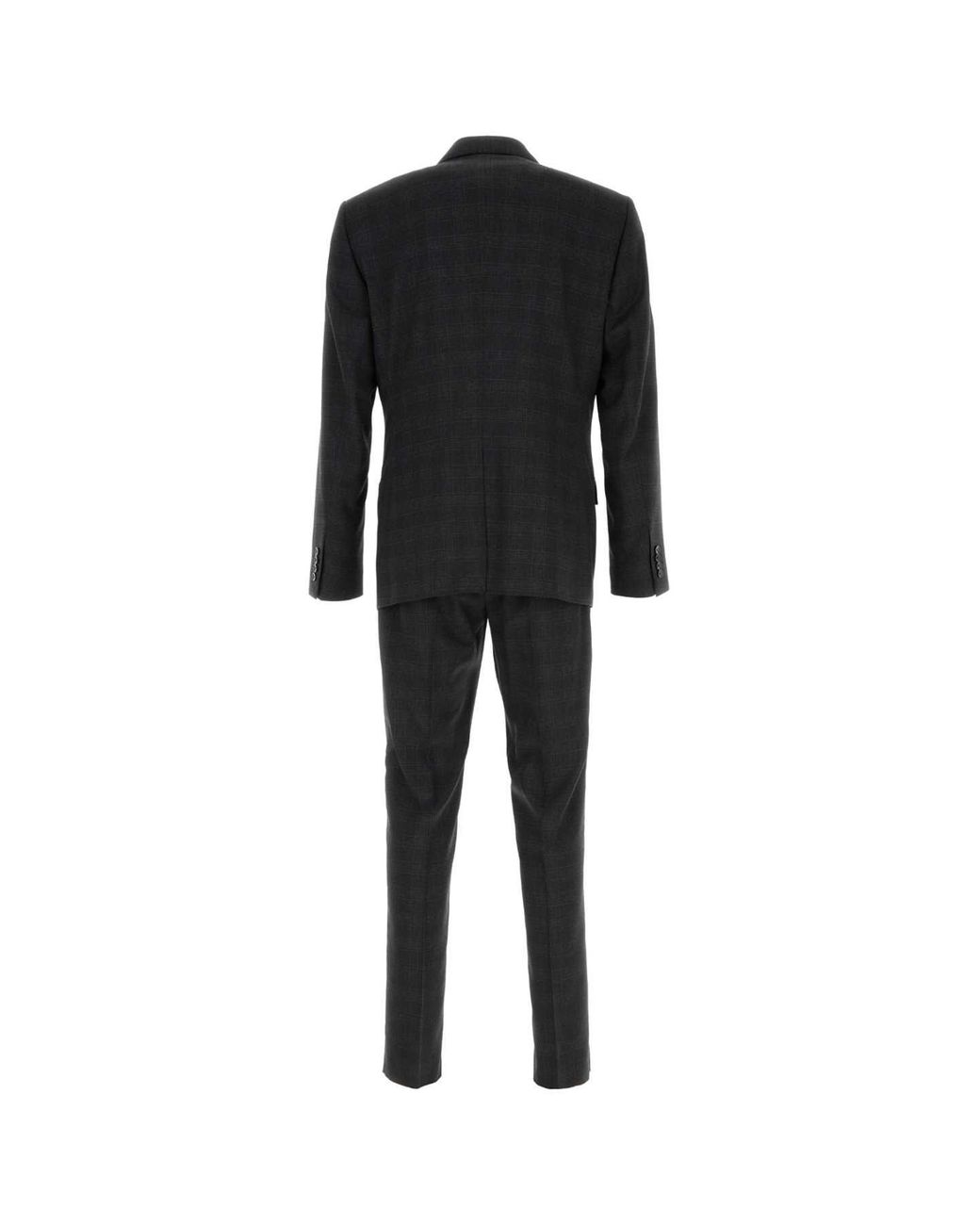 Dolce & Gabbana Black Embroidered Stretch Wool-Blend Suit For for men