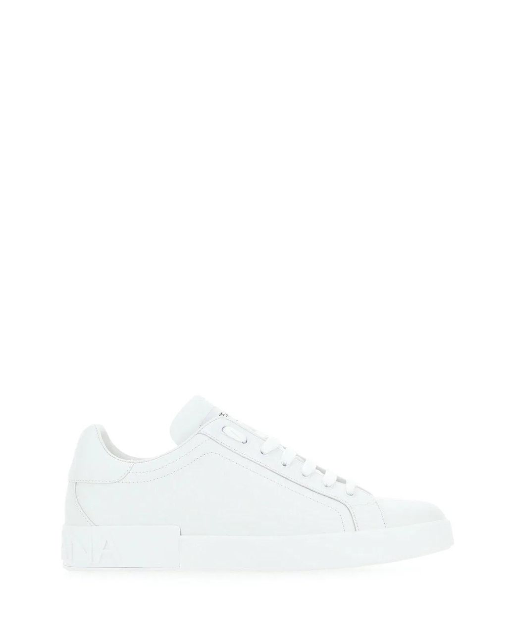 Dolce & Gabbana White Leather Portofino Sneakers for men