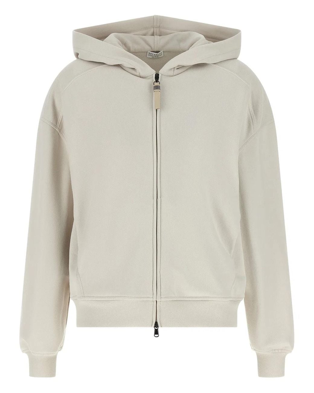 Brunello Cucinelli White Cotton Sweatshirt Clothing