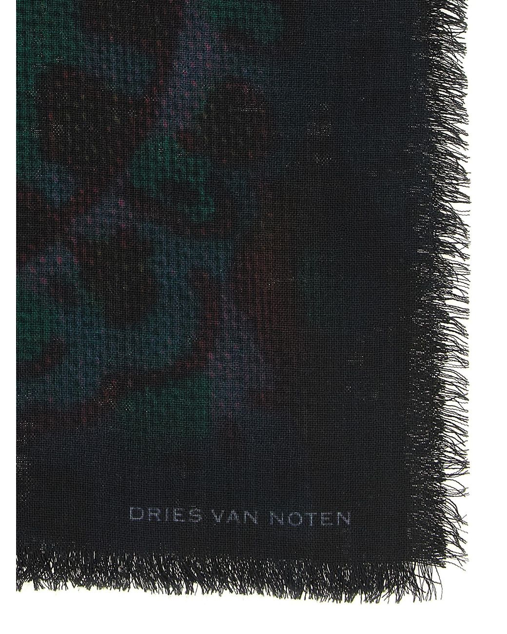 Dries Van Noten Blue 'Folk' Scarf for men
