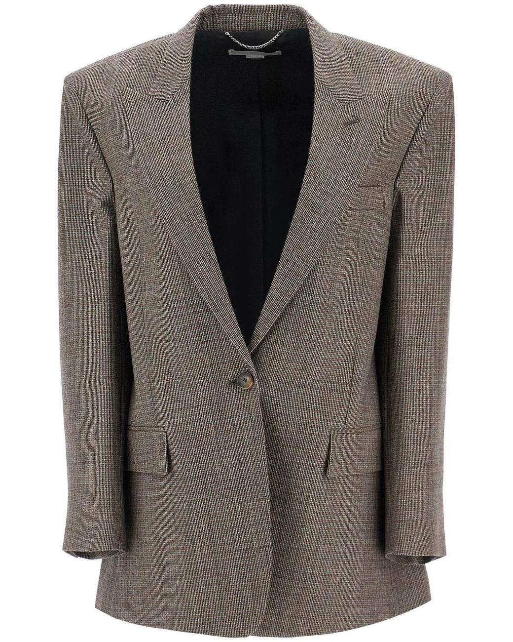 Stella McCartney Brown Embroidered Wool Oversize Blazer