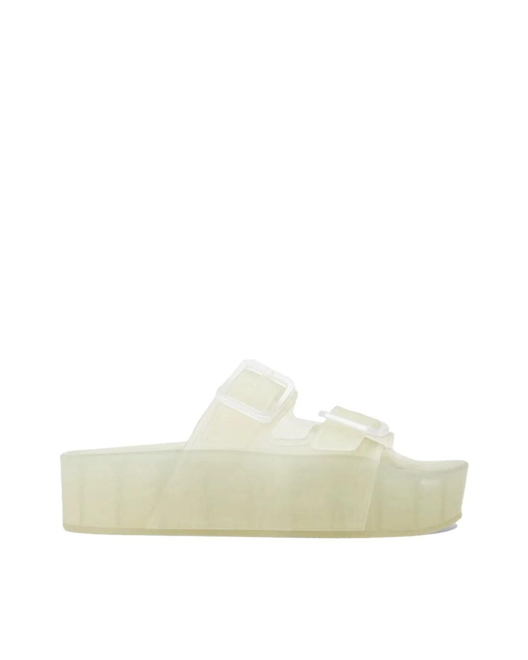 Balenciaga White Mallorca Platform Sandals