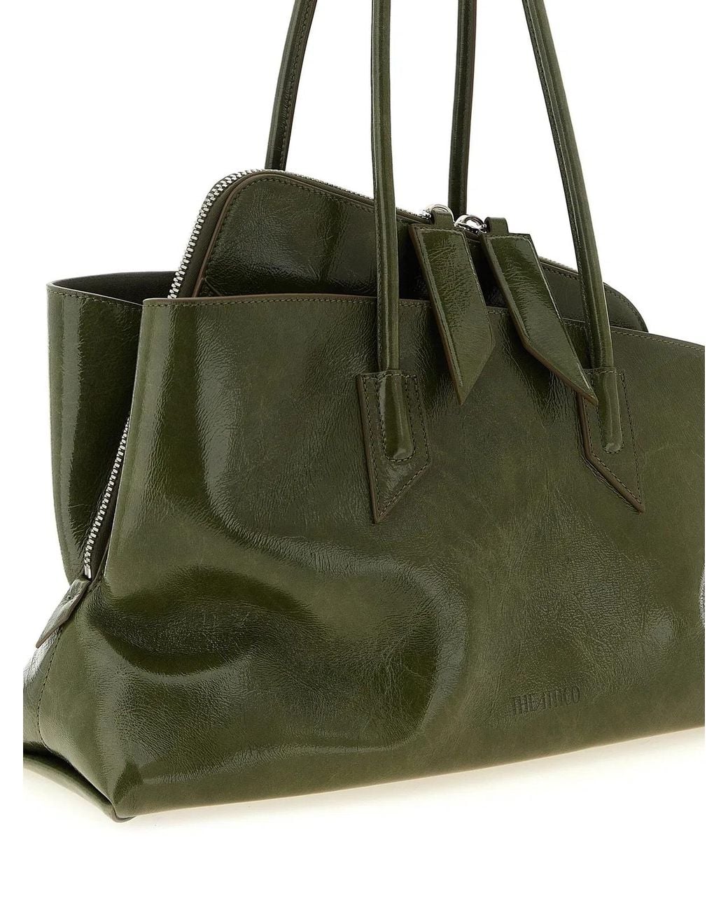 The Attico Green 'La Passeggiata Medium' Shoulder Bag