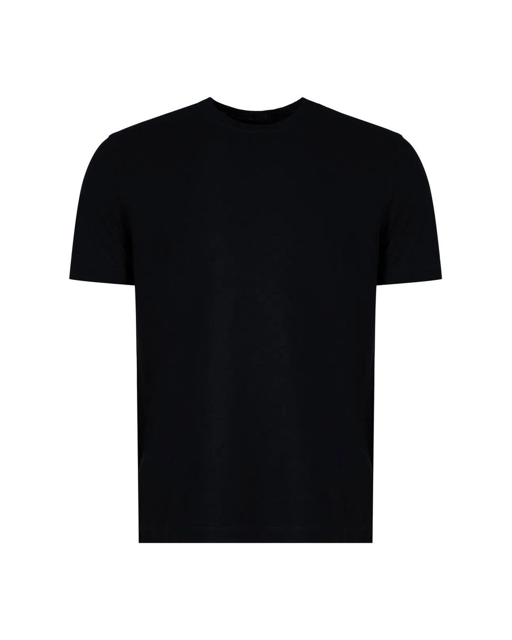Zanone Black Short Sleeves T-Shirt for men