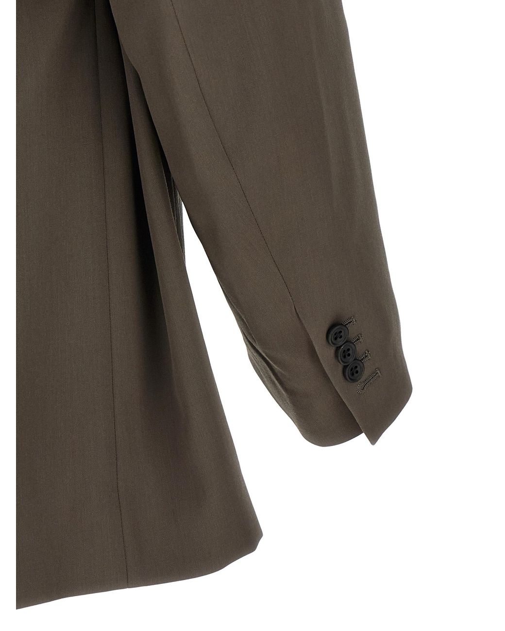 Ssstein Brown Wool Blazer for men