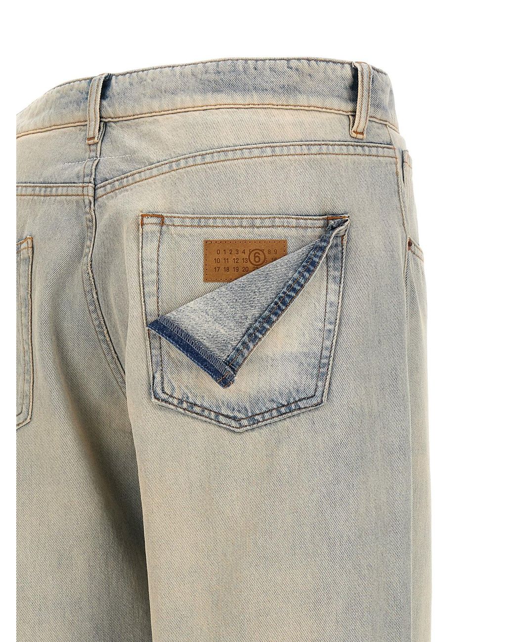 MM6 by Maison Margiela Gray Cotton Relaxed Fit Jeans for men