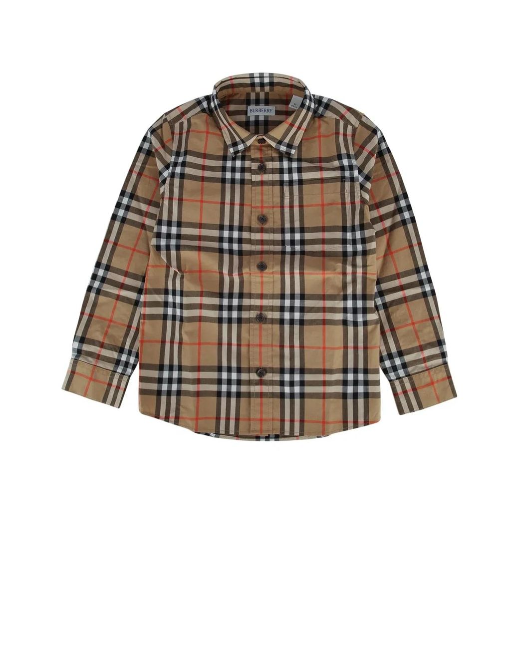 Burberry Natural Jr C:Kb5 Owen Ls Chk E:170626:B9368