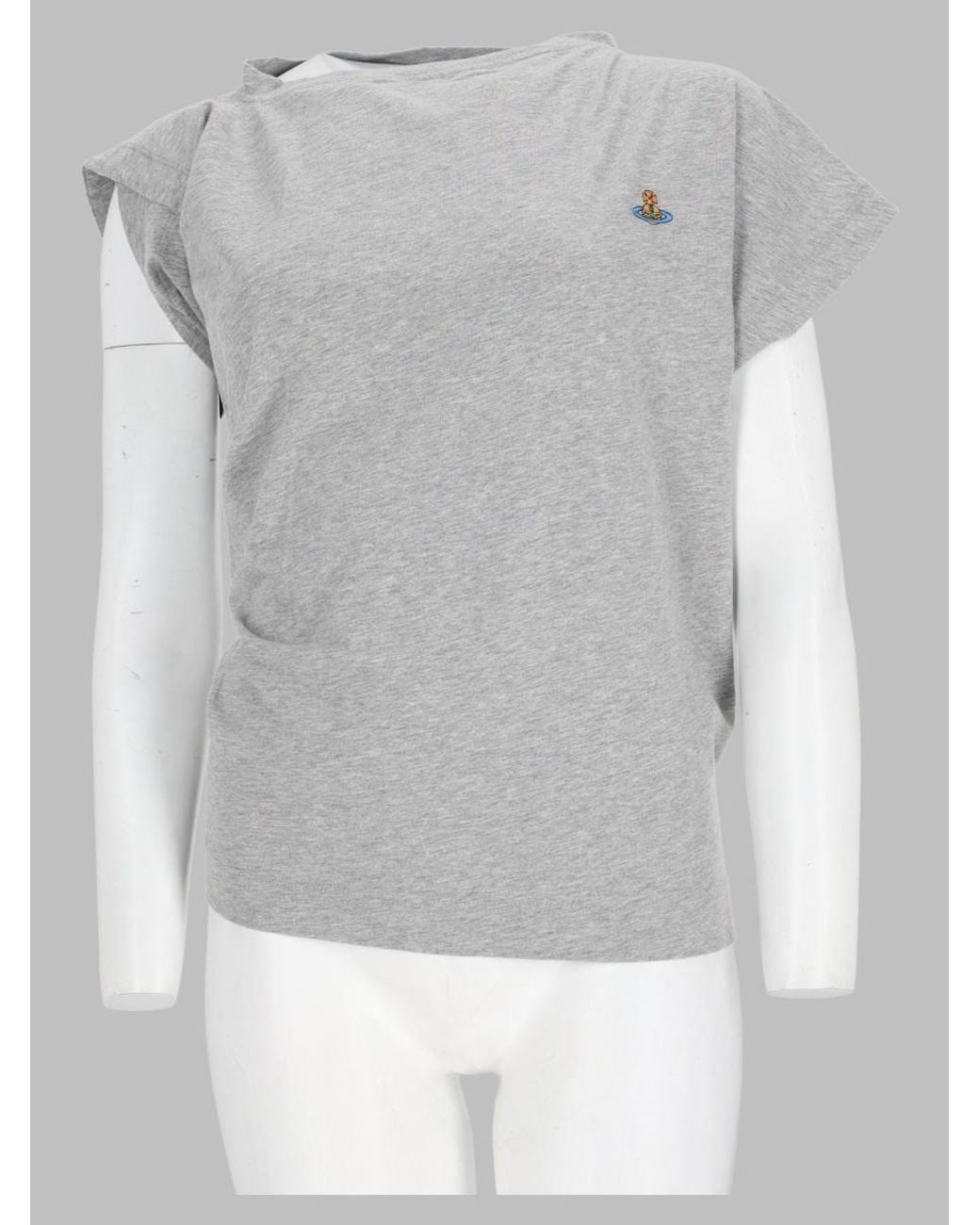 Vivienne Westwood Gray Top "Hebo" Con Logo