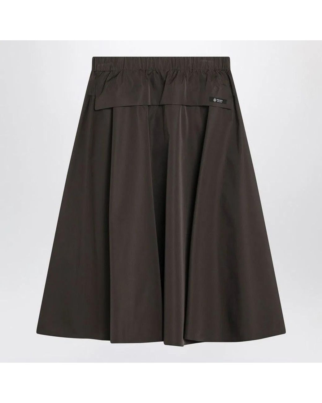 Prada Black Wide Camouflage Skirt