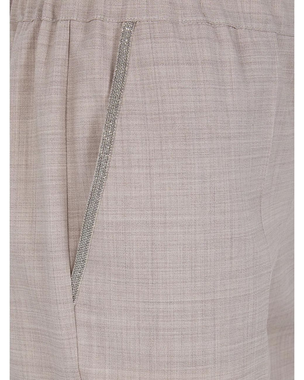 D.exterior Natural Flanel Merinos Basic Trousers