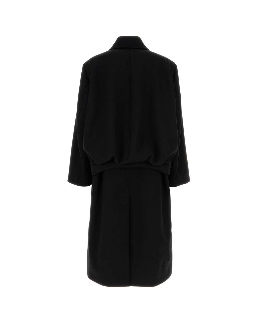 Balenciaga Black Df Cocoon Coat for men
