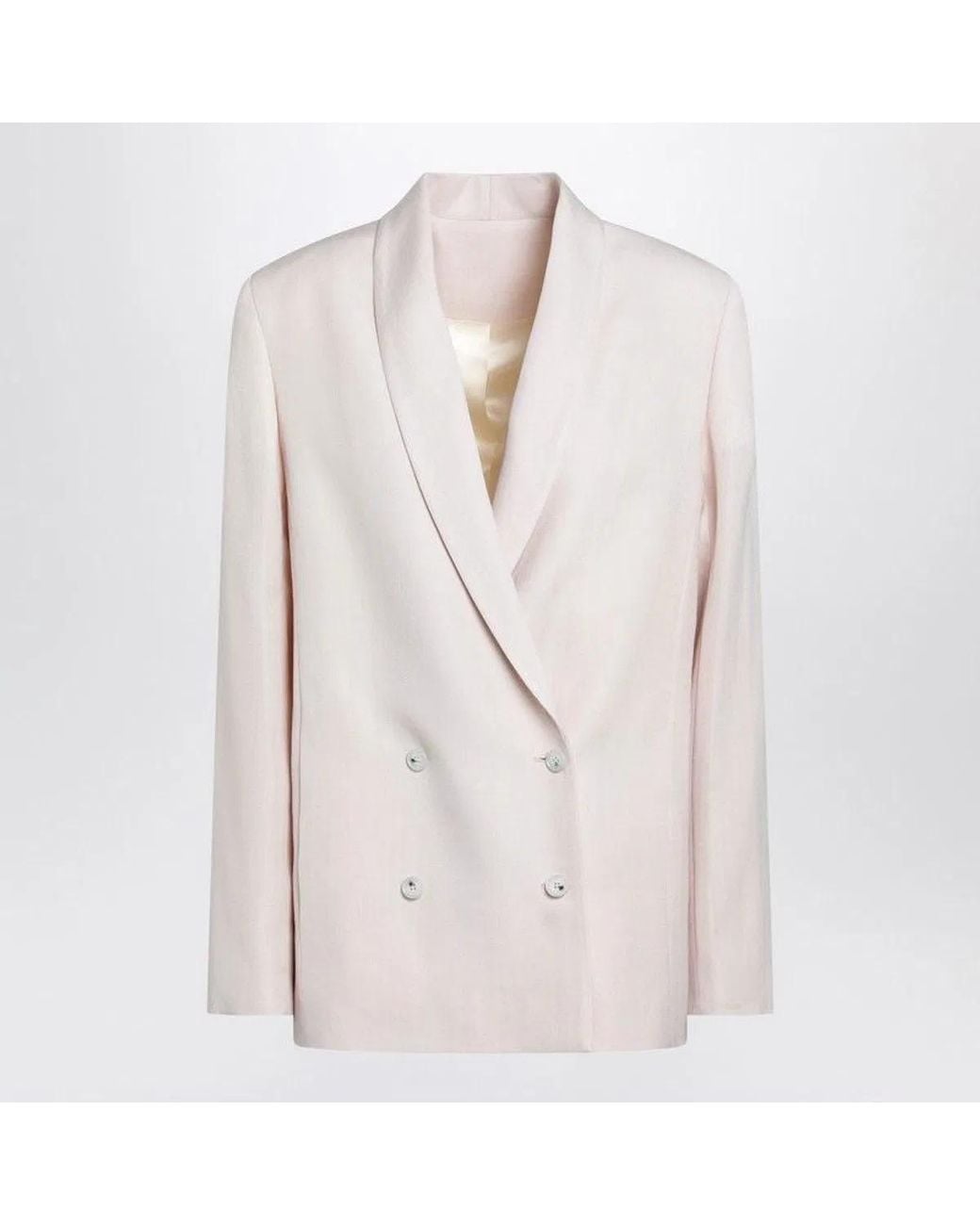 Loulou de Saison White Giacca Oversize Minka Rosa Chiara
