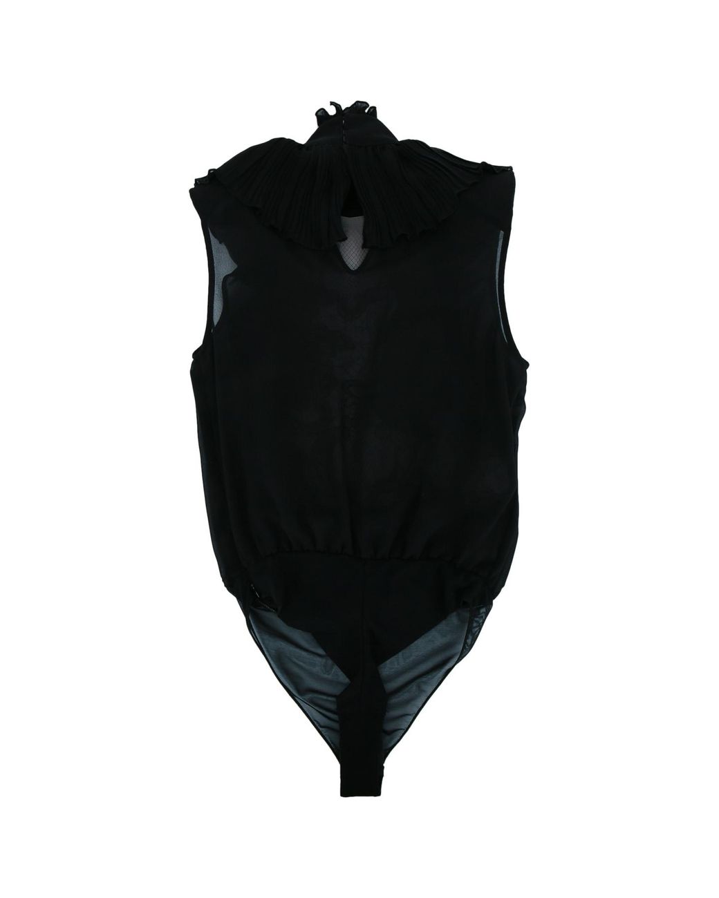 Elisabetta Franchi Black Sleeveless Tailored Shirt With Statement Detail