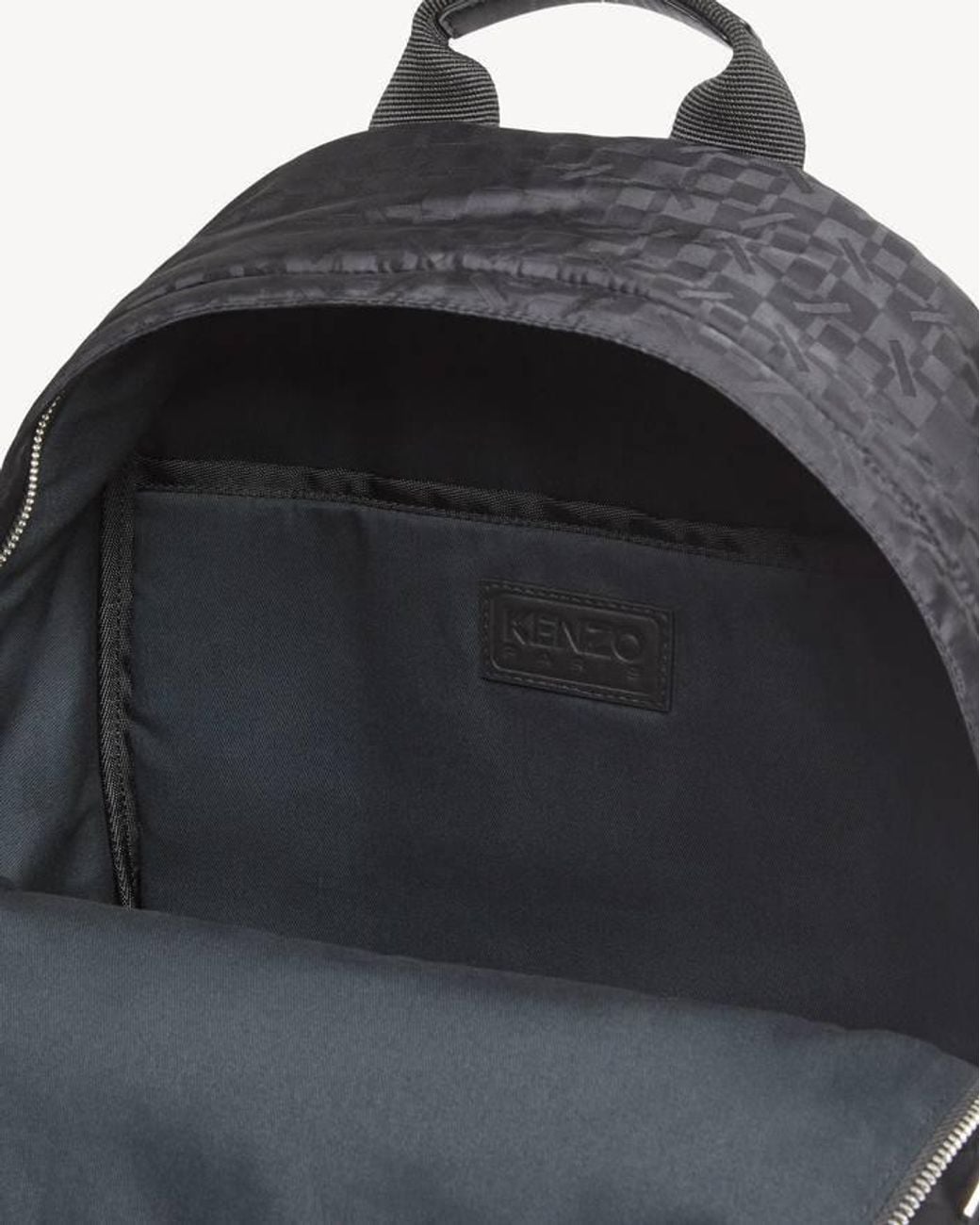 KENZO Black Logo-Print Backpack for men