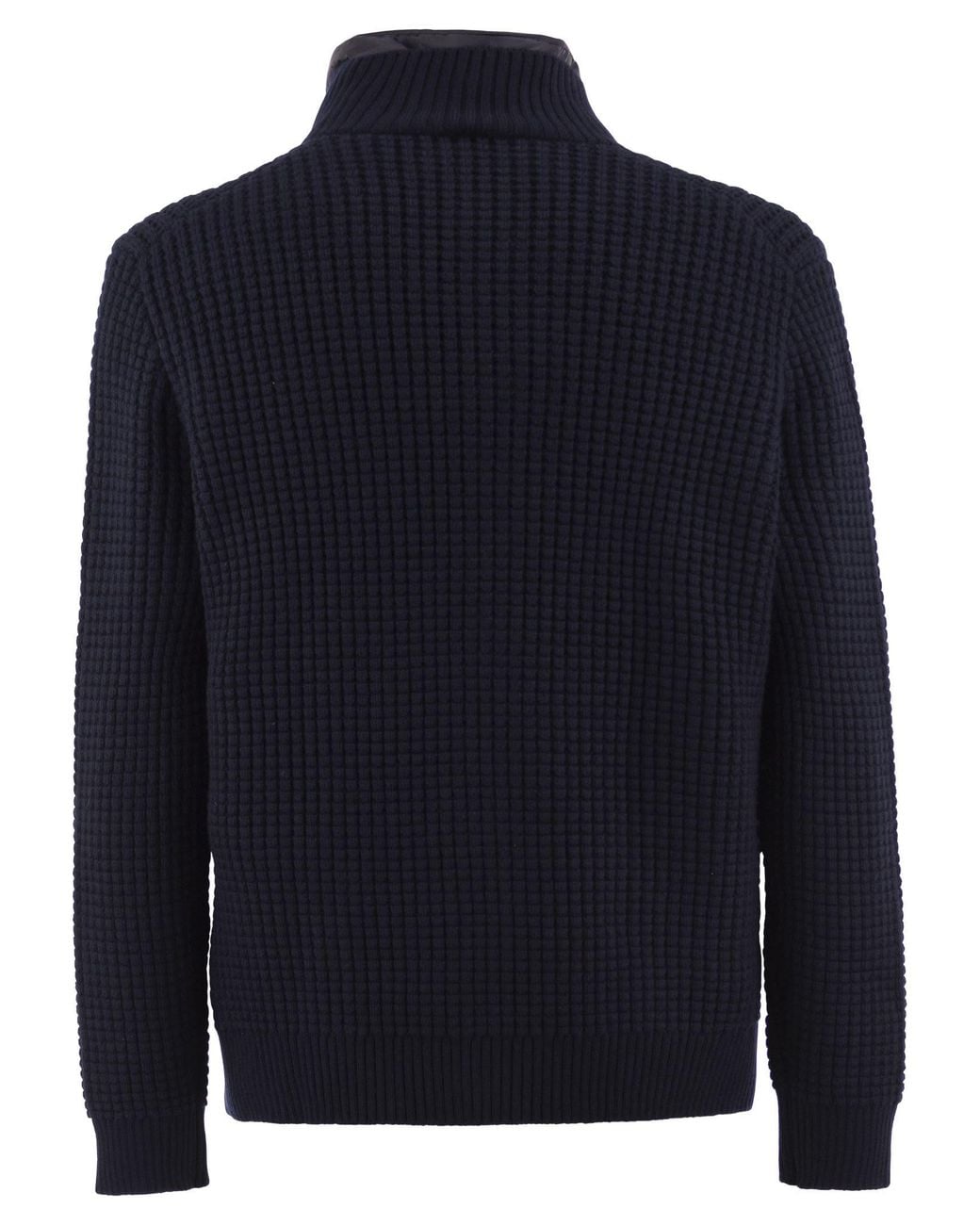 Fay Blue Wool Cardigan With Removable Padded Gilet for men