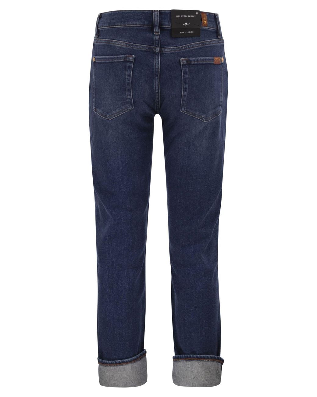 7 For All Mankind Blue Relaxed Skinny