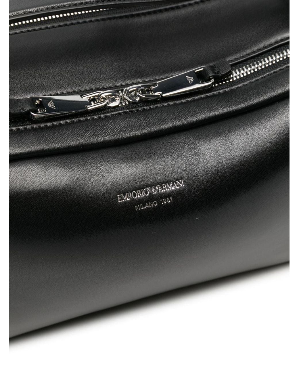 Emporio Armani Black Leahter Handbag