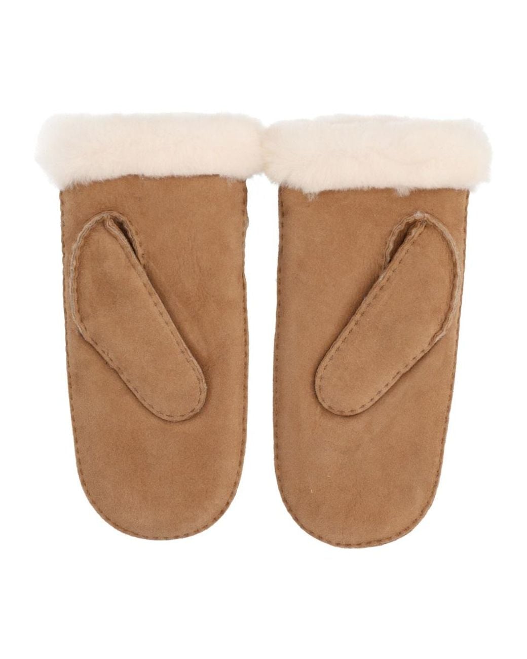 Ugg White Sheepskin Mini-Style Gloves