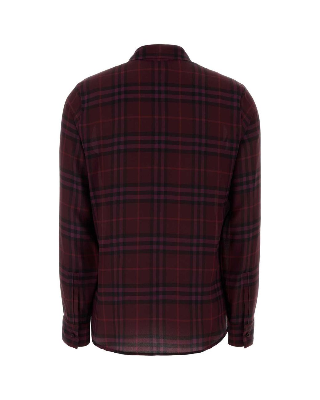 Burberry Purple Printed Silk Shirt