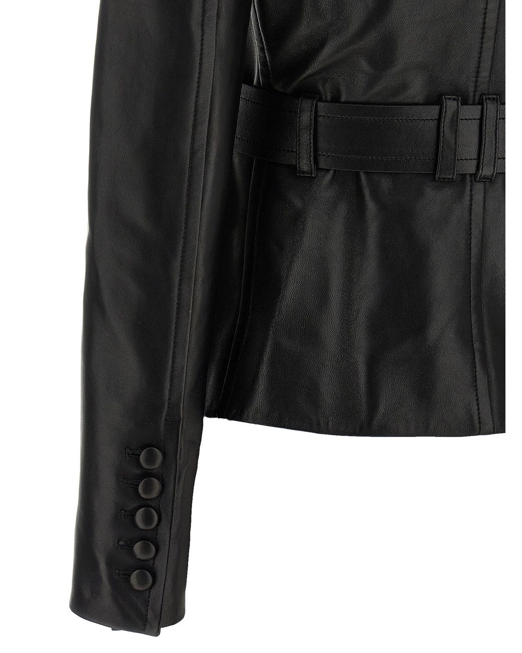 Balmain Black Leather Jacket