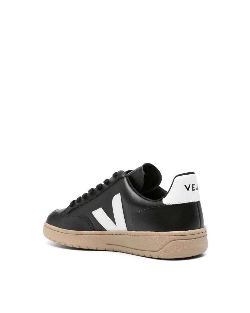 Veja Black V-12 Leather Sneakers