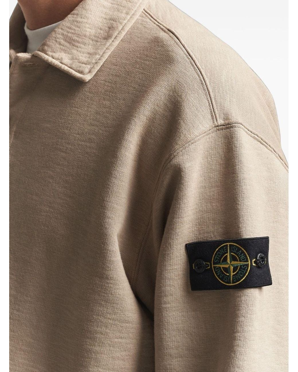 Stone Island Natural Long Sleeves Polo Shirt for men