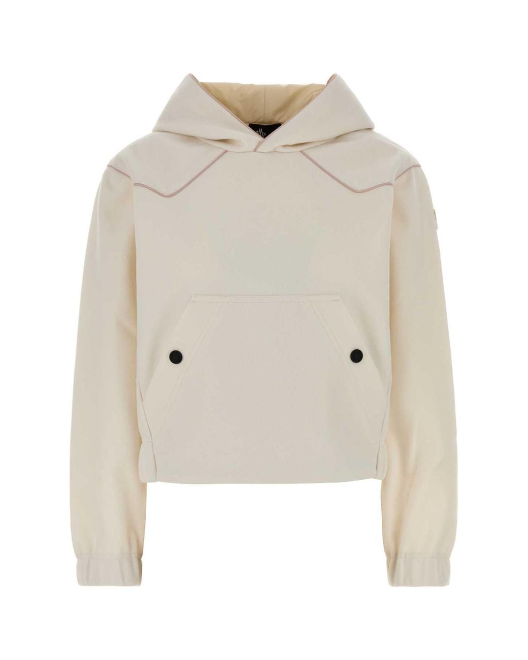 Moncler White Flannel Crewneck Sweatshirt