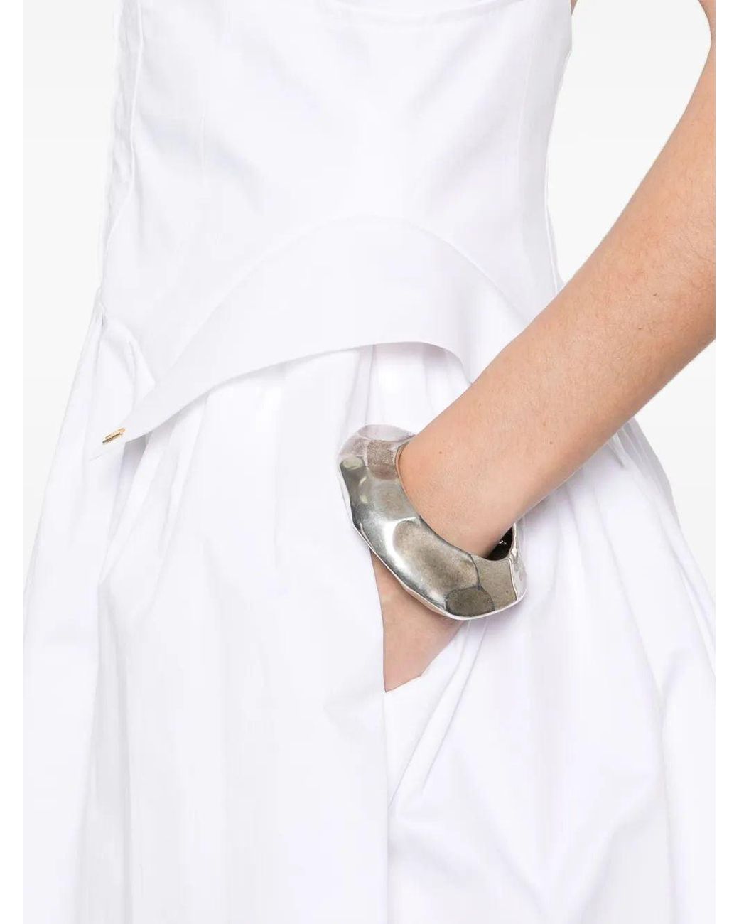 Elisabetta Franchi White Cotton Dress