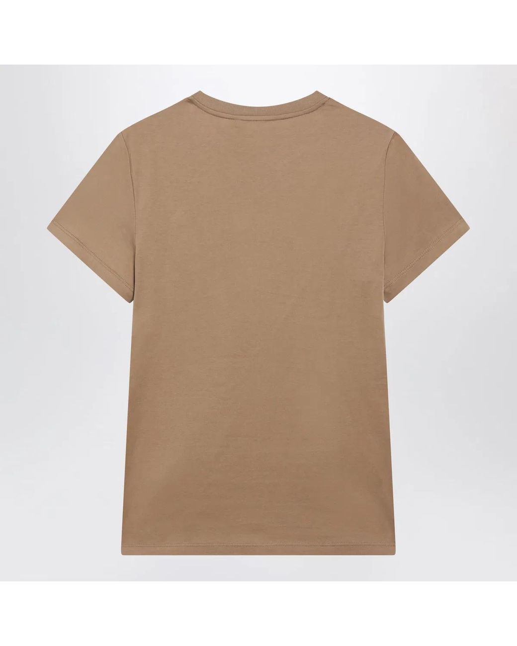 Max Mara Natural Camel Cotton Jersey T-Shirt