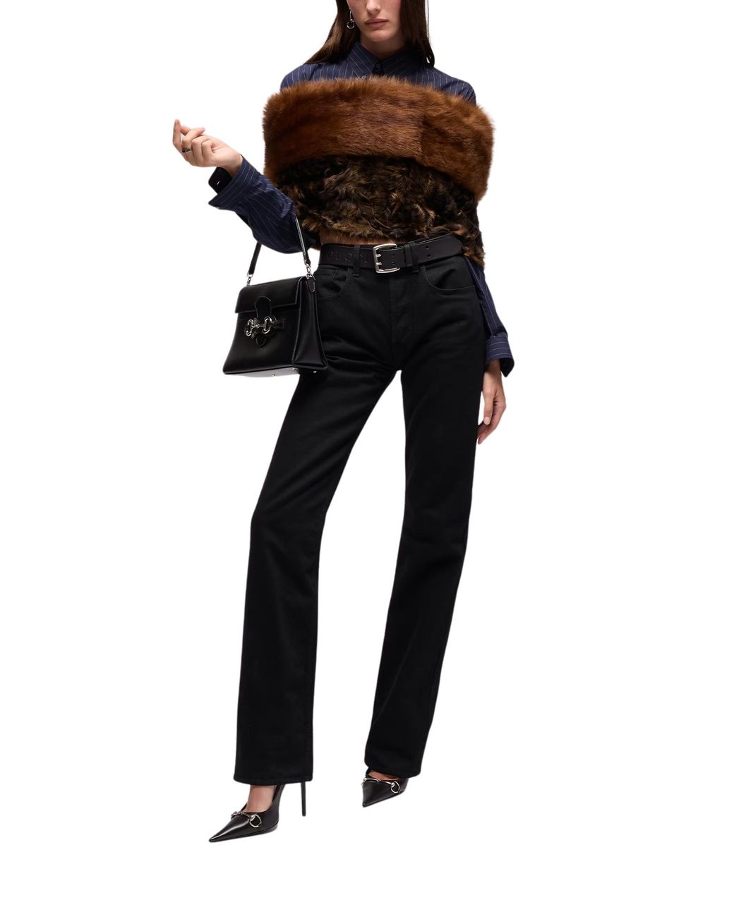 Gucci Black Cotton Denim Pants With Soft Coating