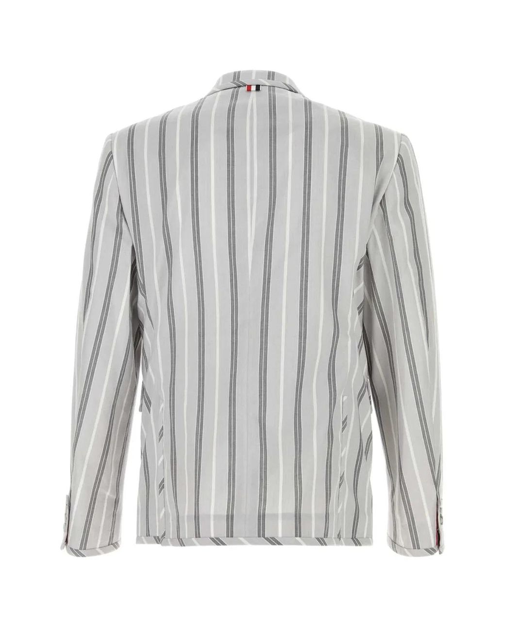 Thom Browne Gray Embroidered Cotton Blazer for men