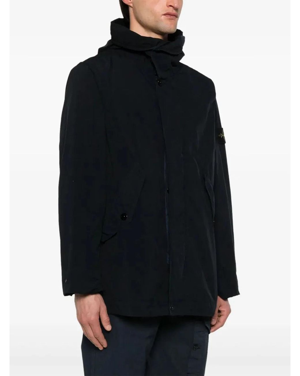 Stone Island Black Short Parka for men