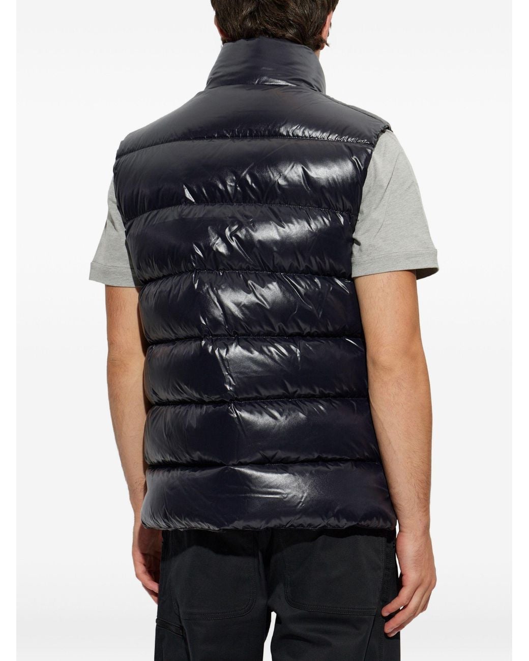 Moncler Blue Tibb Quilted Down Vest for men