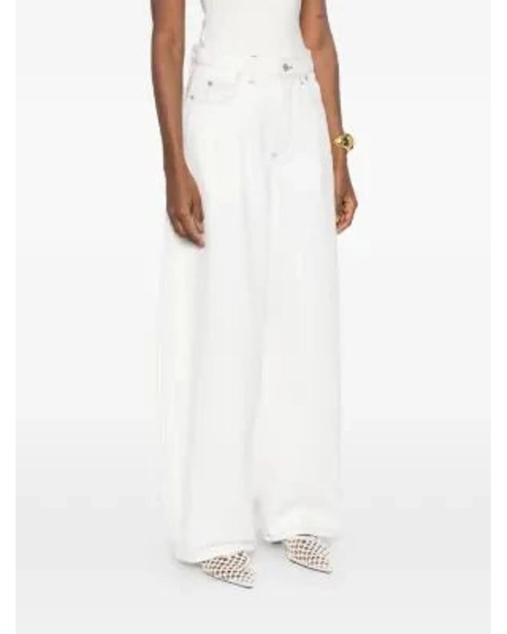 Jacquemus White The Ovalo De-Nîmes Jeans